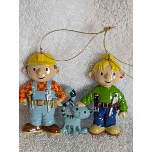 Bob the Builder Christmas Ornaments Set with Spud Vintage 2002 HIT Entertainment